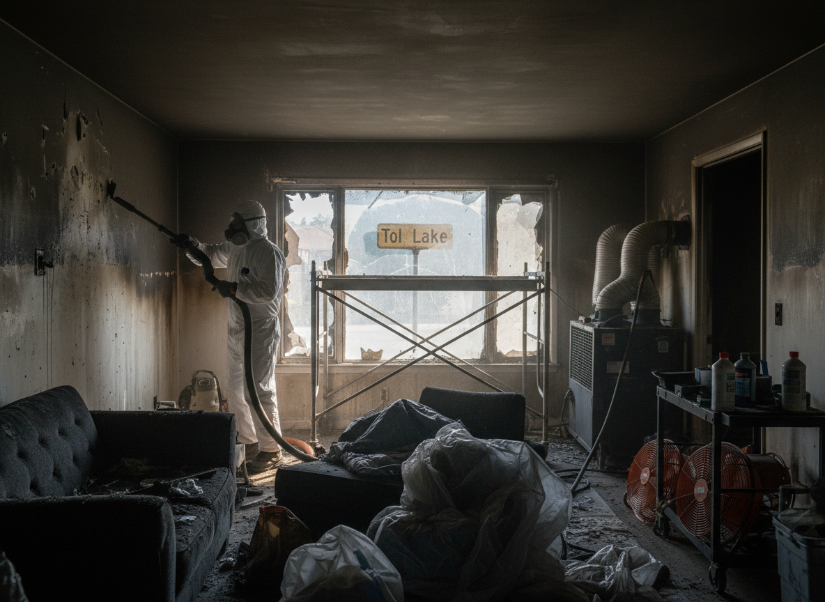 fire and smoke damage restoration in Toluca Lake