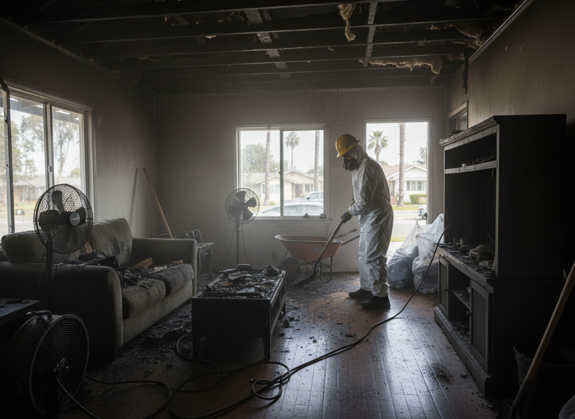 tenant fire damage cleanup in Toluca Lake